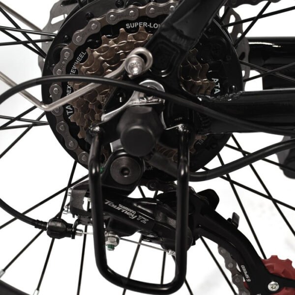 Rear mechanical disc brake for enhanced safety and quick stopping
